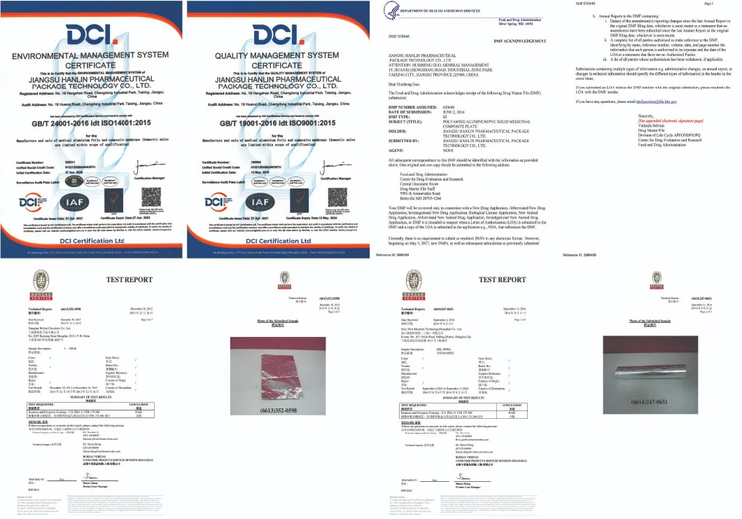 PVC PVDC Jiangsu Hanlin Pharmaceutical PVC/PVDC Blister Pack Rigid Film for Pills Packaging