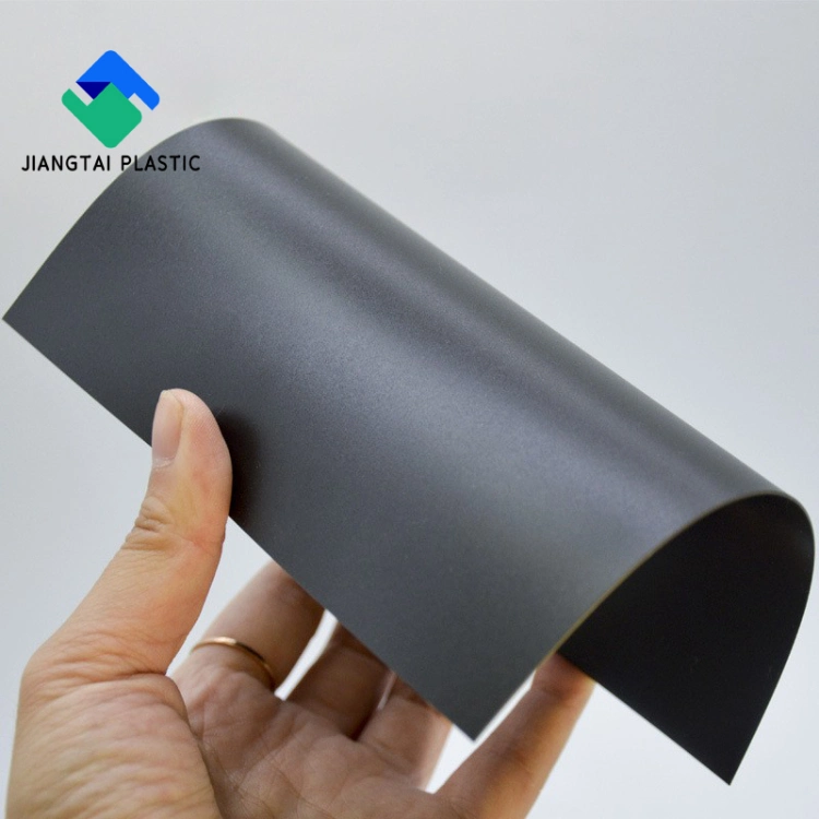 Jiangtai 0.4mm Rigid Opaque Matt Black PVC Plastic Sheet for Forming